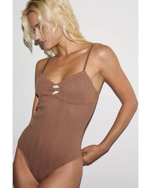 Wild Lovers Therese Pointelle Bodysuit - Natural
