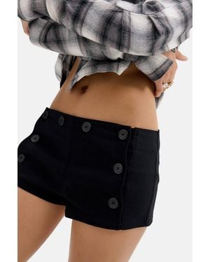 Silence + Noise Silence + Noise Sailor Bengaline Micro Shorts - Black
