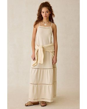 UGG Clarinda Cotton Open-Back Tiered Maxi Dress - Natural