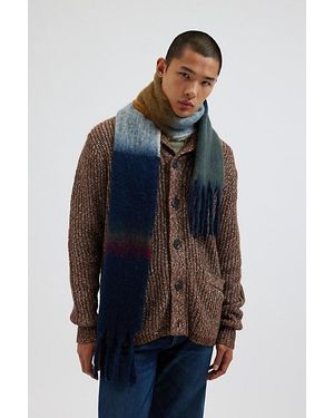 Urban Outfitters Striped Woven Scarf - Blue