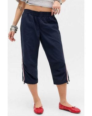 iets frans... Robin Retro Track Capri Trousers - Blue