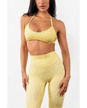 Vitaly Cloud Ii Micro Halter Sports Bra - Yellow