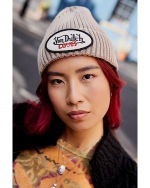 Von Dutch Beige Beanie - Grey