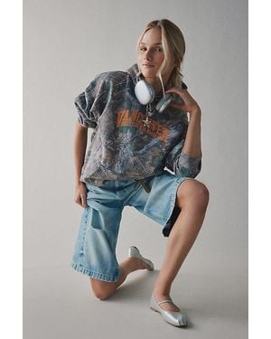 Urban Outfitters Vancouver Graphic Woodland Hoodie Sweatshirt - Blue
