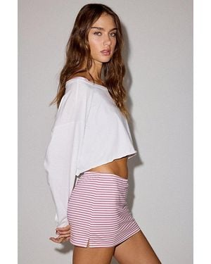 Out From Under Bec Low-Rise Mini Skort - White