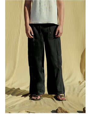 BDG Washed Black Denzel Cargo Trousers