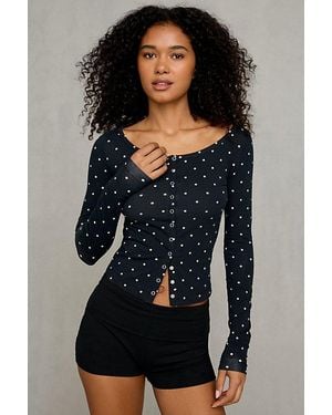 Out From Under Bec Fitted Cardigan - Black