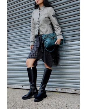 Raid Black Shaya Knee-high Boots - Grey