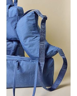BAGGU Medium Nylon Crescent Bag - Blue