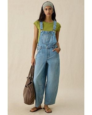 BDG Rih Extreme Barrel-Leg Overalls - Blue