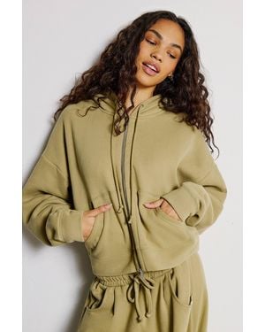 Out From Under Essential Zip-through Hoodie - Brown