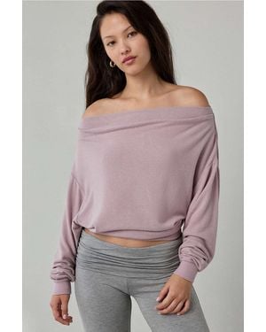 Out From Under Clarity Cosy Off-shoulder Top - Grey