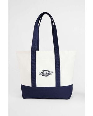 Dickies Ecru Logo Canvas Tote Bag - Blue
