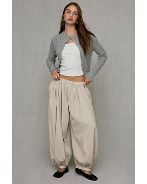 BDG Cloud Cotton Low-Rise Baggy Balloon Pants - Gray