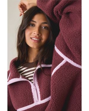 Out From Under Simply Sherpa Pullover Fleece - Red