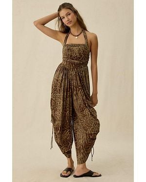 Out From Under Sun Kissed Halter Jumpsuit - Natural