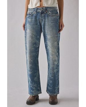 BDG Kayla Printed Low-Rise Jeans - Blue
