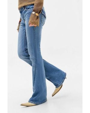 TRUE RELIGION Joey Low Rise Flare Jeans - Blue