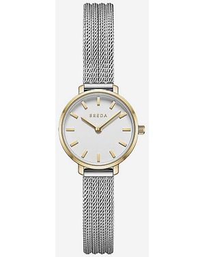 Breda Beverly Tethered Metal Watch - White