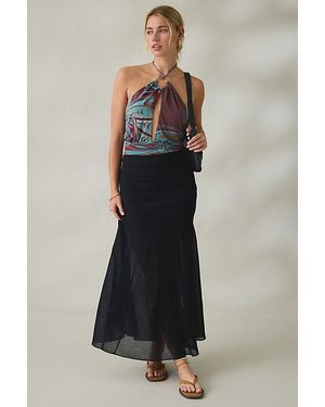Kimchi Blue All About Town Godet Maxi Skirt - Black