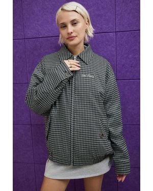 iets frans... Check Harrington Jacket - Purple