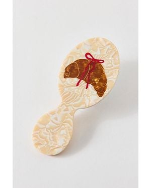 Solar Eclipse Hand-Painted Handbag Hero Mini Paddle Brush - Multicolor