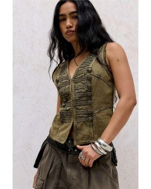 Kimchi Blue Megan Military Top - Green