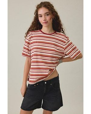 BDG Boxy Short Sleeve Spill The Tee - Red