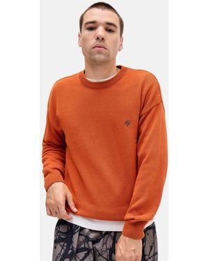 Ayker Orange Swirl Graphic Knitted Jumper