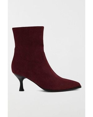 MIA Mia Aletta Suede Kitten Heel Bootie - Purple