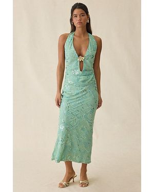 Elevator Disco Selina Beaded Midi Skirt - Green