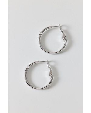 Urban Outfitters L Train Waterproof Small Hoop Earrings - Grey