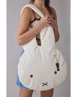 Whatever Makes You Happy Whatever! Makes You Happy Miffy Head Corduroy Tote Bag - White