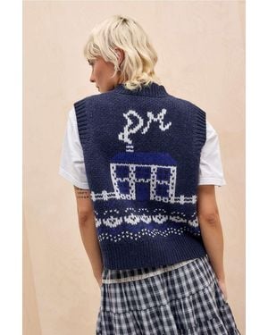 Damson Madder Navy Rhona House Tank - Blue