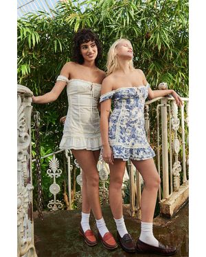Kimchi Blue Francesca Off-the-shoulder Mini Dress - Blue