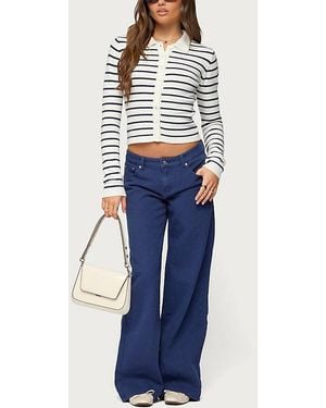 Edikted Daytime Low Rise Baggy Jeans - Blue