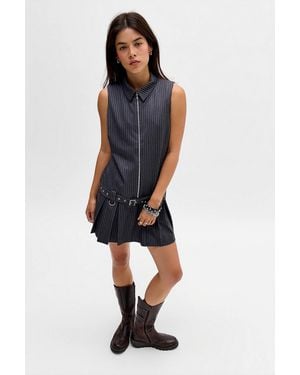 The Ragged Priest Wolf Mini Dress - Blue