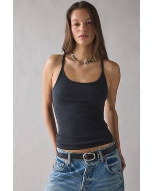 BDG Off-Duty Ribbed Scoop Neck Cami - Black