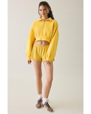 Out From Under Around The Way Mini Sweat Shorts - Yellow