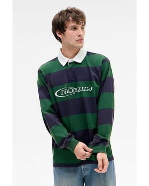 iets frans... Green Rodri Stripe Rugby Shirt
