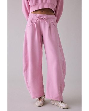 Out From Under Essential Barrel Leg Full Length Sweatpants - Pink