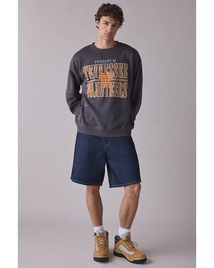 Mitchell & Ness Ncaa Downtown Graphic Fleece Crew Neck Sweatshirt - Blue