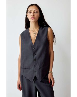 Urban Renewal Vintage Grey Waistcoat - Blue