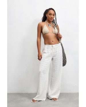 Out From Under Ellie Broderie Beach Trousers - White