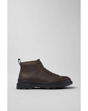 Camper Brutus+ Nubuck Ankle Boots - Gray
