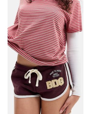 BDG Micro Runner Shorts - Red