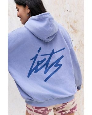 iets frans... Script Logo Hoodie - Blue