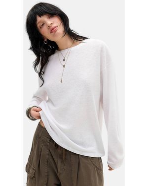 BDG Slubby Long Sleeve Skate T-shirt - White