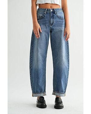 Jemina Denim High Rise Barrel Jean - Blue