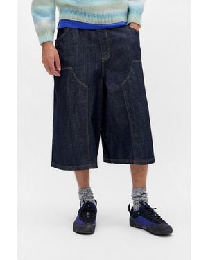 iets frans... Carpenter Oversized Crop Jeans - Blue